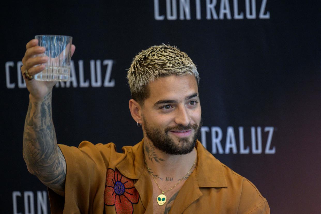 Juan Luis Londoño Arias, cuyo nombre artístico es Maluma, ya tiene su propia marca de mezcal. (Photo by ANGELA WEISS / AFP) (Photo by ANGELA WEISS/AFP via Getty Images)