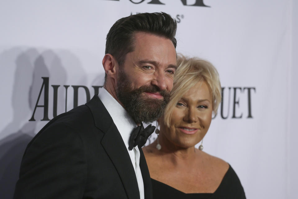 Photo by: NDZ/STAR MAX/IPx 2023 6/8/14 Hugh Jackman and Deborra-Lee Furness attend the 68th Annual Tony Awards at Radio City Music Hall on June 8, 2014 in New York City.