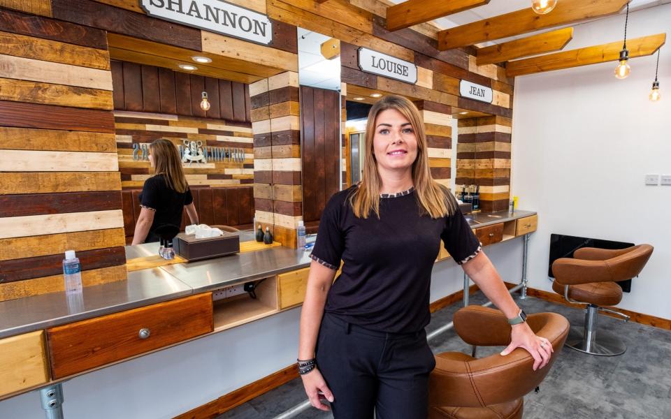 Frances Anderson, who has run Giffnock Barbers for 15 years, is looking forward to seeing her loyal customers again - Stuart Nicol/Stuart Nicol Photography