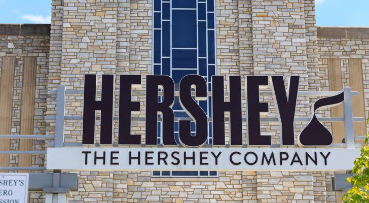 The entrance to the Hershey (HSY) factory in downtown Hershey, Pennsylvania.