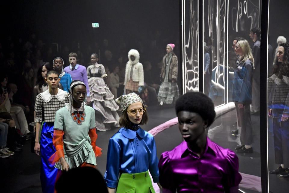 Milan Fashion Week Fall/Winter 2020/21 Models on the runway