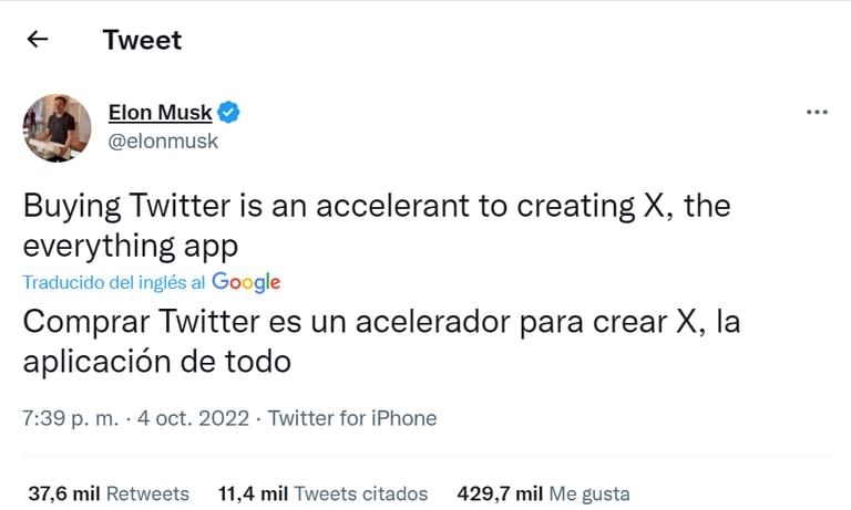 Elon Musk manifestó sus intenciones detrás de la compra de Twitter