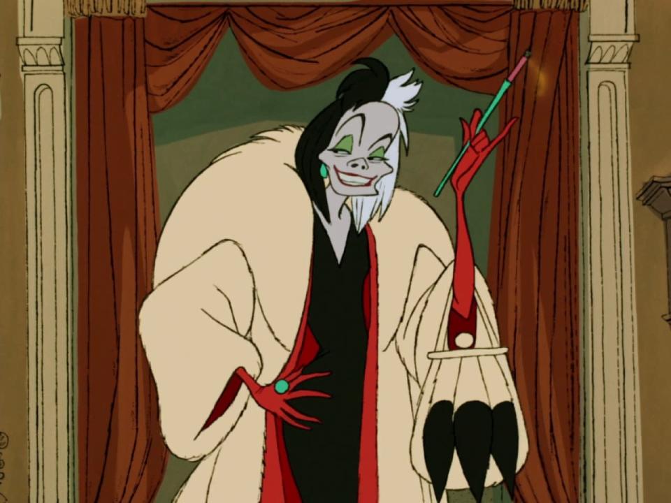  Cruella de Vil, The Hundred and One Dalmatians, Dodie Smith - She’s another villain we know is evil, hence the name, but that we can’t help but admire. She’s wealthy, she’s ambitious, she has a passion for clothes - shame about the whole cruelty thing, though.