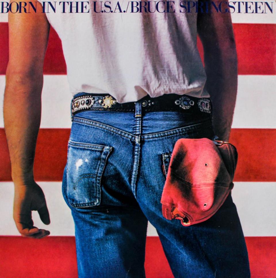 Sex on legs … Bruce Springsteen on the cover of his album Born in the USA.