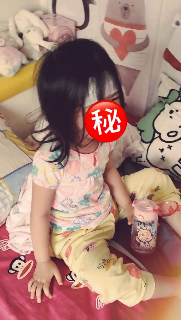 劉恩忻在臉書透露女兒確診高燒40.6度。（圖／翻攝自臉書／馬力歐聚樂部）