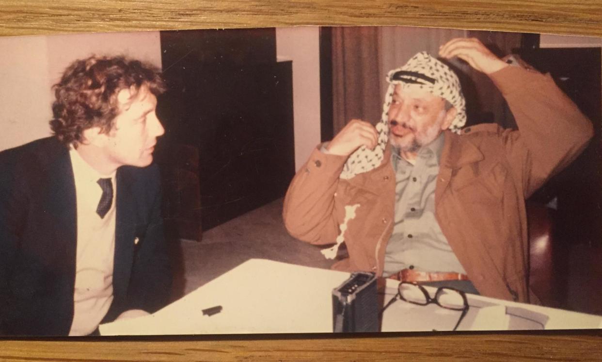 <span>Rod Nordland with Palestinian leader Yasser Arafat in 1985.</span><span>Photograph: no info</span>