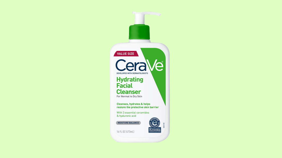 Begin your journey to "glass skin" with the CeraVe Hydrating Facial Cleanser.