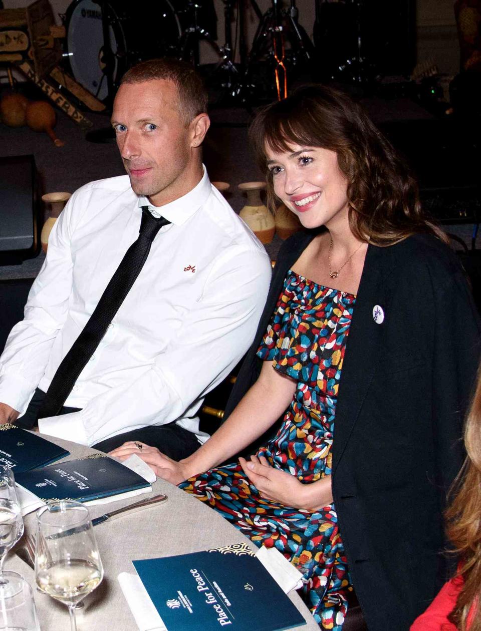 Chris Martin and Dakota Johnson