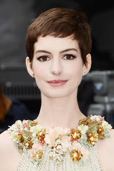 <div class="caption-credit"> Photo by: Jeff Kravitz/FilmMagic</div><div class="caption-title">Anne Hathaway's Boyish Cut</div>The feathery edges and side-swept styling lend a prettiness to this classic borrowed-from-the-boys crop. <br> <br> <br> <p> <b>Read more:</b> </p> <p> <b><a rel="nofollow noopener" href="http://www.harpersbazaar.com/beauty/makeup-articles/best-waterproof-mascaras?link=rel&dom=yah_life&src=syn&con=blog_blog_hbz&mag=har" target="_blank" data-ylk="slk:Waterproof Mascaras That Never Smudge;elm:context_link;itc:0;sec:content-canvas" class="link ">Waterproof Mascaras That Never Smudge</a></b> </p> <p> <b><a rel="nofollow noopener" href="http://www.harpersbazaar.com/beauty/hair-articles/celebrity-haircuts-every-age-0610?link=rel&dom=yah_life&src=syn&con=blog_blog_hbz&mag=har" target="_blank" data-ylk="slk:The Best Haircuts for Every Age;elm:context_link;itc:0;sec:content-canvas" class="link ">The Best Haircuts for Every Age</a></b> </p> <br>