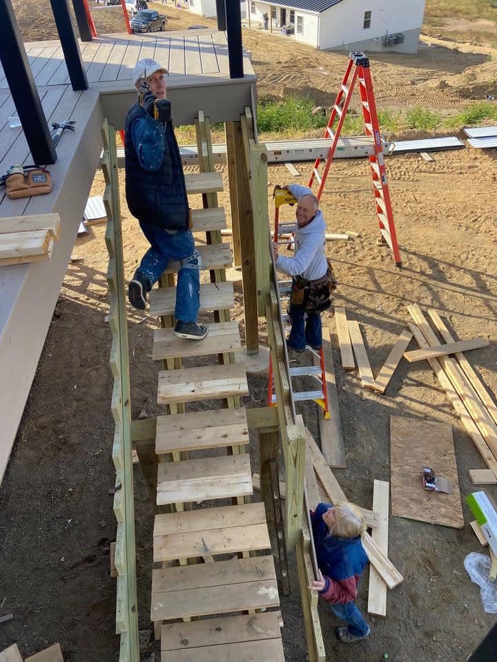 Eight Days of Hope volunteers work on buildings at the Safe Harbor campus. The facility offers on-site care provided by Springvale Health Centers in a building on 30 acres of donated land in Holmes County. The facility is for teens rescued from sex traffickers.