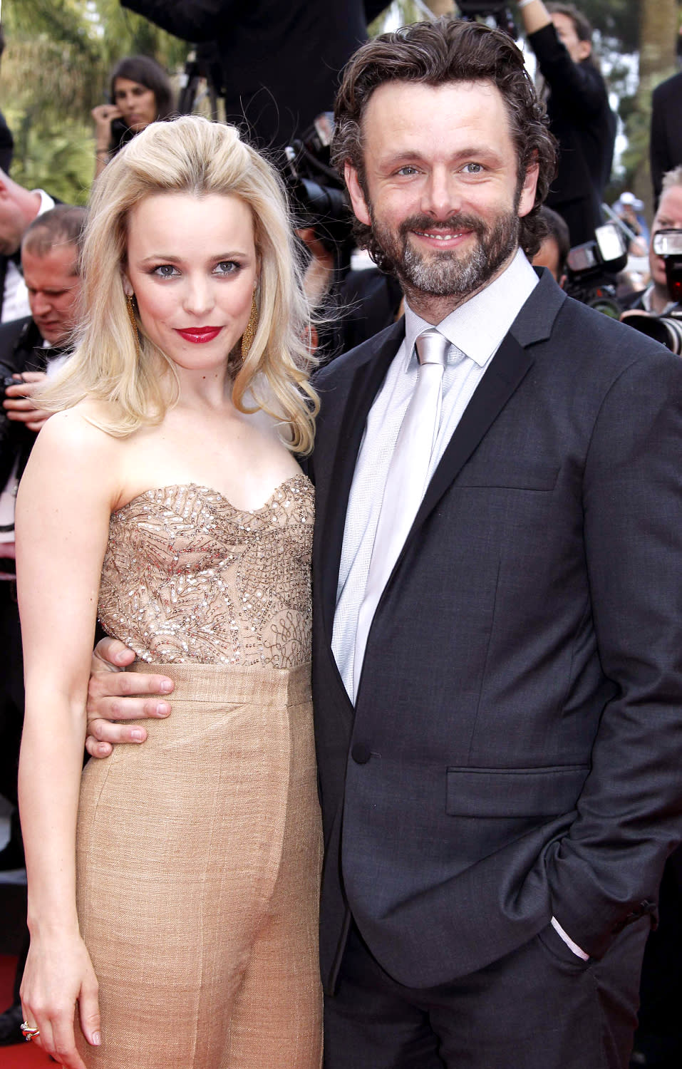 Rachel McAdams and Michael Sheen in Cannes, France. (Photo: Michel Dufour/WireImage)