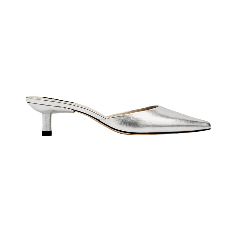 <a rel="nofollow noopener" href="https://www.zara.com/us/en/woman/new-in/silver-toned-leather-high-heel-mules-c805003p4401003.html" target="_blank" data-ylk="slk:Silver-Toned Leather High Heel Mules, Zara, $60;elm:context_link;itc:0;sec:content-canvas" class="link ">Silver-Toned Leather High Heel Mules, Zara, $60</a><p> <strong>Related Articles</strong> <ul> <li><a rel="nofollow noopener" href="http://thezoereport.com/fashion/style-tips/box-of-style-ways-to-wear-cape-trend/?utm_source=yahoo&utm_medium=syndication" target="_blank" data-ylk="slk:The Key Styling Piece Your Wardrobe Needs;elm:context_link;itc:0;sec:content-canvas" class="link ">The Key Styling Piece Your Wardrobe Needs</a></li><li><a rel="nofollow noopener" href="http://thezoereport.com/beauty/celebrity-beauty/beyonce-most-beautiful-woman/?utm_source=yahoo&utm_medium=syndication" target="_blank" data-ylk="slk:The Internet Just Named This Celebrity The Most Beautiful Woman In The World;elm:context_link;itc:0;sec:content-canvas" class="link ">The Internet Just Named This Celebrity The Most Beautiful Woman In The World</a></li><li><a rel="nofollow noopener" href="http://thezoereport.com/beauty/celebrity-beauty/kim-kardashian-north-west-no-makeup-video/?utm_source=yahoo&utm_medium=syndication" target="_blank" data-ylk="slk:Kim Kardashian Just Taught North West An Important Lesson About Makeup;elm:context_link;itc:0;sec:content-canvas" class="link ">Kim Kardashian Just Taught North West An Important Lesson About Makeup</a></li> </ul> </p>