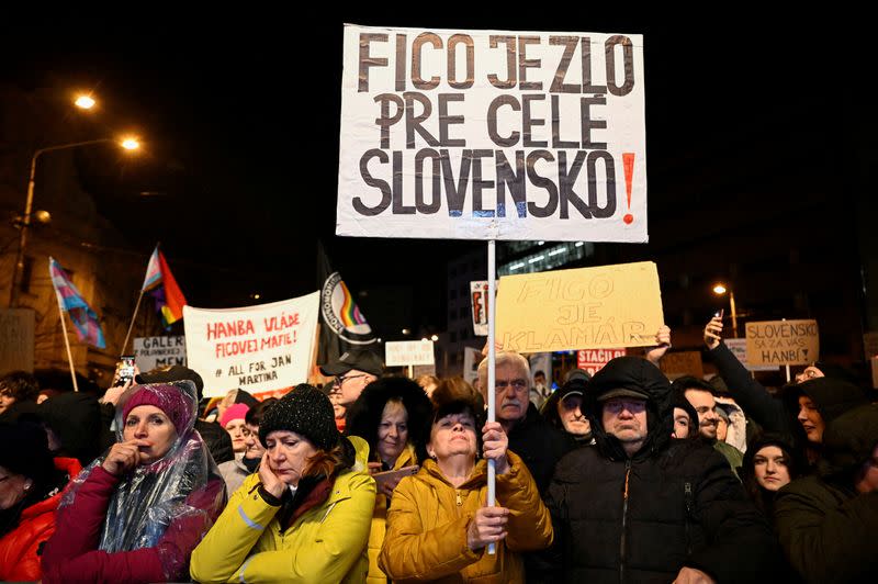 Protest against the government's proposal to cancel a branch of prosecution, in Bratislava