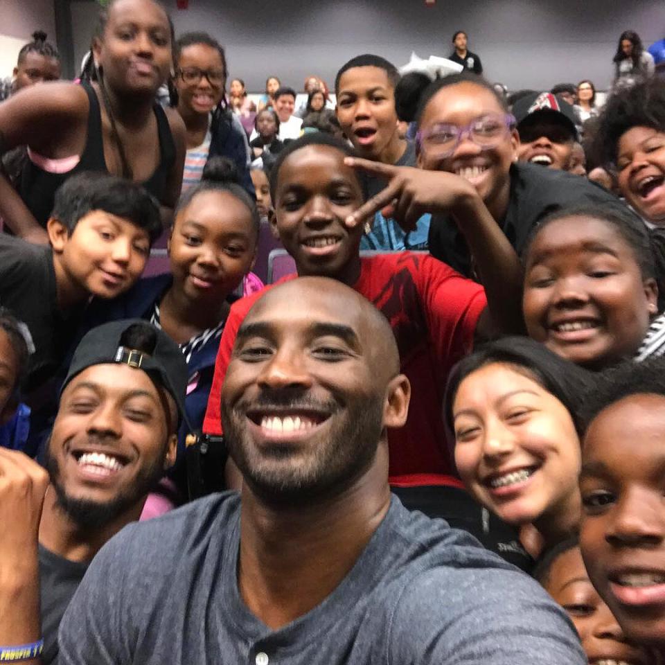 Outside of his creative endeavors, Bryant has taken to the streets to meet with students, children and underserved communities across the country. Here he is <a href="https://www.instagram.com/p/BWyBeKZAcGC/" rel="nofollow noopener" target="_blank" data-ylk="slk:taking a selfie with students;elm:context_link;itc:0;sec:content-canvas" class="link ">taking a selfie with students</a> after reading to them as part of the <a href="https://www.childrensdefense.org/programs/cdf-freedom-schools/" rel="nofollow noopener" target="_blank" data-ylk="slk:CDF Freedom Schools program;elm:context_link;itc:0;sec:content-canvas" class="link ">CDF Freedom Schools program</a>, which was created to empower the youth through reading.