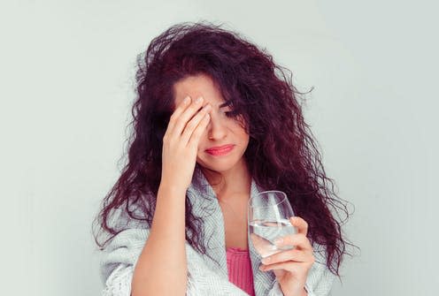 <span class="caption">Some people may feel more anxious than others.</span> <span class="attribution"><a class="link " href="https://www.shutterstock.com/image-photo/front-view-brunette-woman-tousled-curly-1303182556" rel="nofollow noopener" target="_blank" data-ylk="slk:HBRH/ Shutterstock;elm:context_link;itc:0;sec:content-canvas">HBRH/ Shutterstock</a></span>