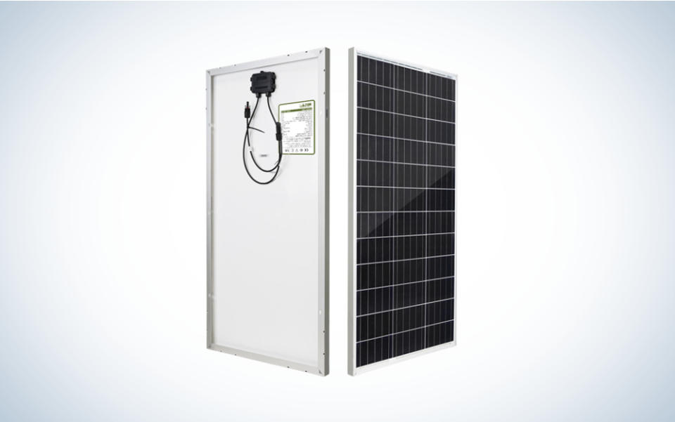 The HQST 100-Watt Monocrystalline Panel is the best marine solar panel runner-up.