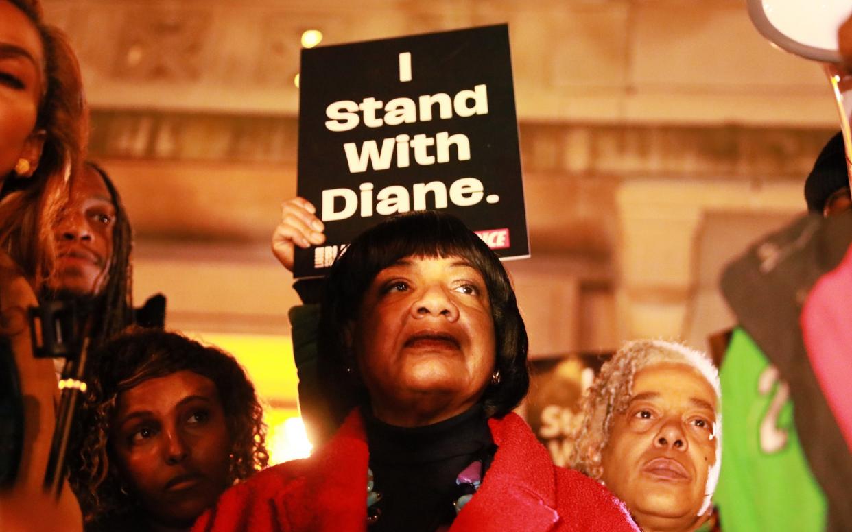 The independent MP for Hackney North and Stoke Newington attends a 'Stand With Abbott Rally' in London