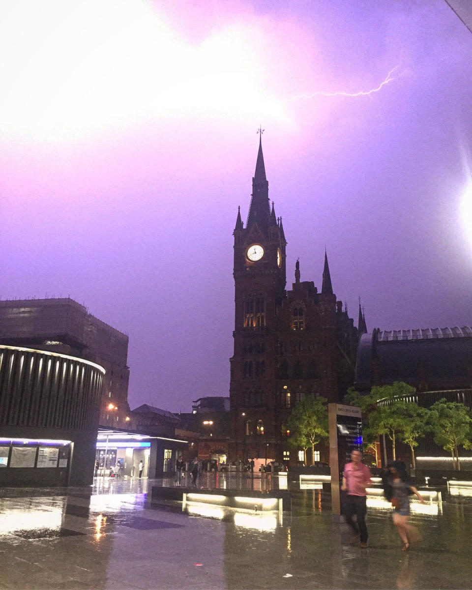 There were dramatic scenes as lightning strikes hit the UK in the ‘mother of all thunderstorms’