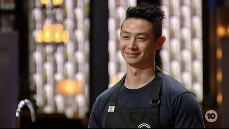 Reynold Poernomo smiles during judging on Masterchef au 2020