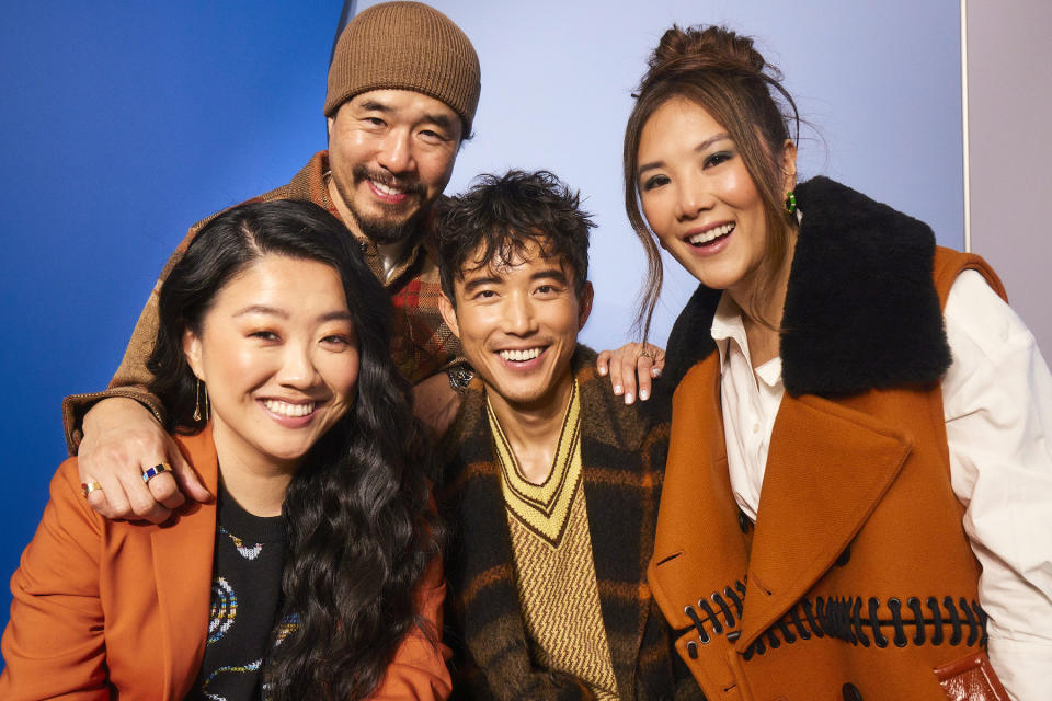 'Shortcomings' team Sherry Cola, Randall Park, Justin H. Min, and Ally Maki at Sundance 2023 on January 22, 2023, in Park City, Utah. 