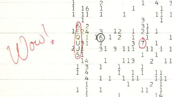 The "wow" signal.