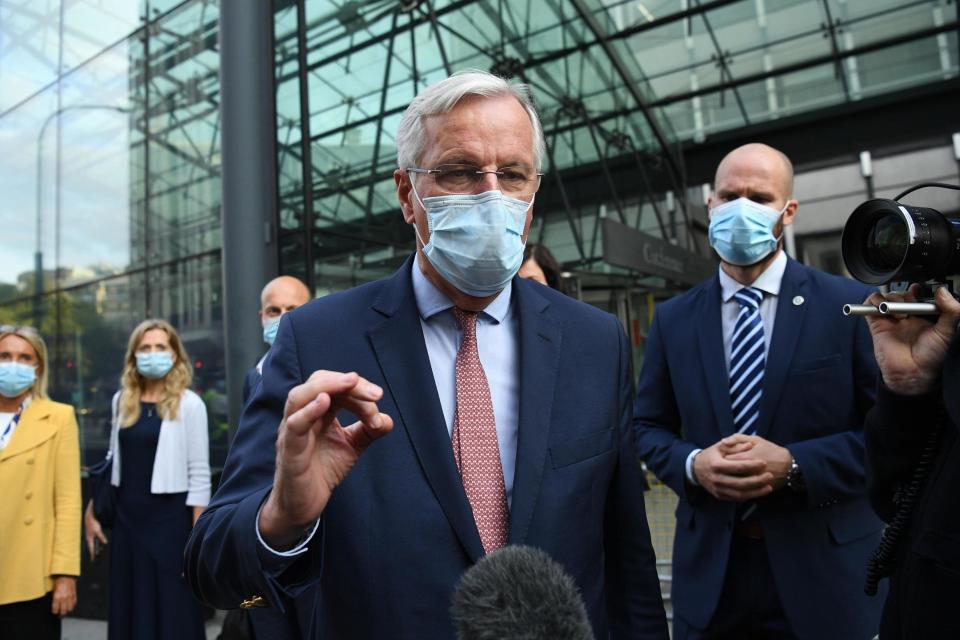 Trade talks over the British exit from the European Union are set to resume after Michel Barnier said both sides must compromise (Getty Images)