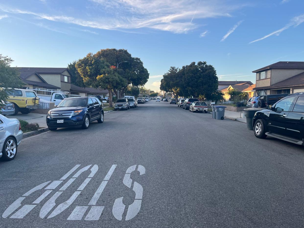 The 4300 block of Frost Drive in Oxnard, where a man was found shot early Sunday, Nov. 5, 2023. He later died from the wound, police officials said.