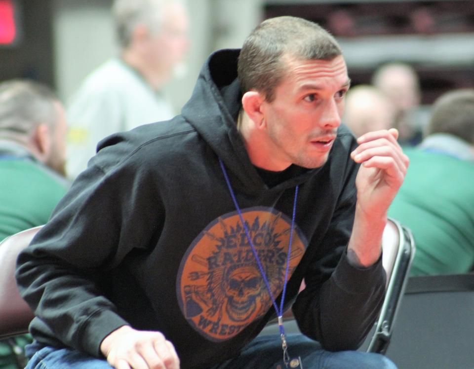 Elco wrestling coach Ben Moser was named the LL League Section 3 Coach of the Year. Moser is also an accomplished mixed martial arts fighter.