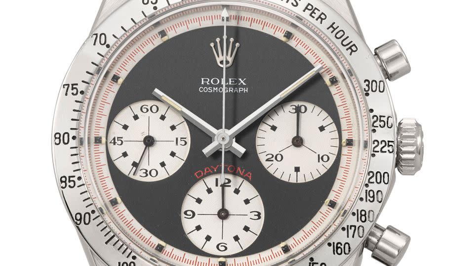 The Rolex stainless steel Paul Newman Daytona watch was named after the Daytona International Speedway in Florida, according to auction house Christie's head of Watches Remi Guillemin. - Christie's Images LTD. 2024