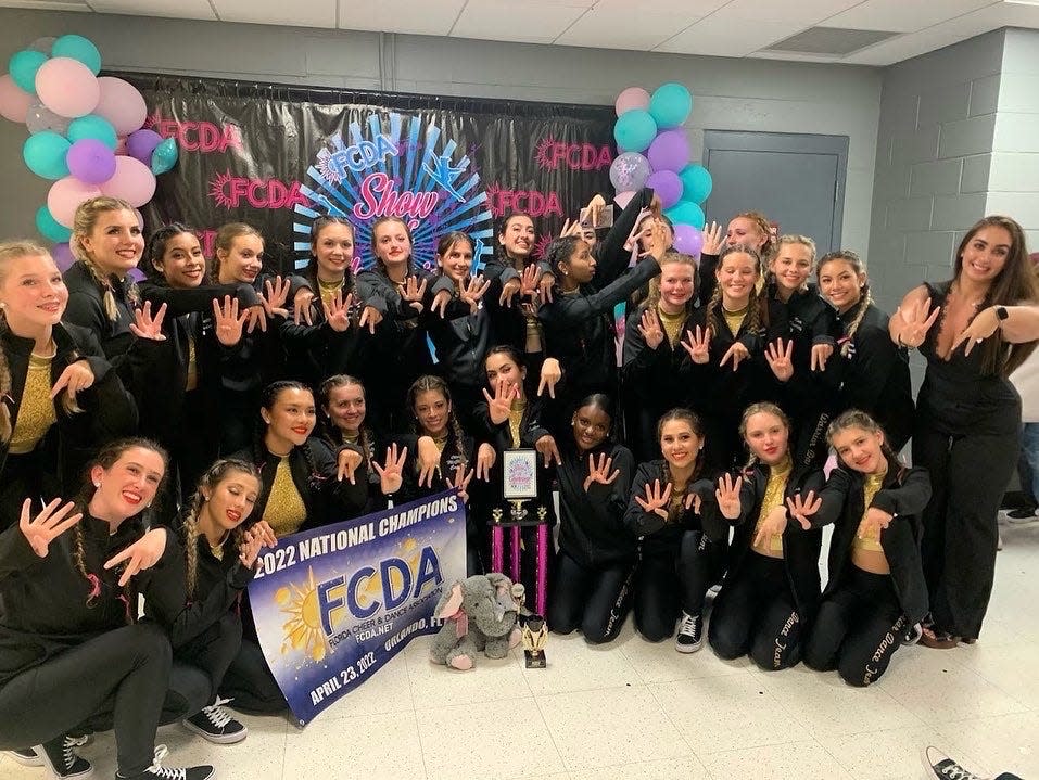 The Jupiter High School Dance Team after winning the national dance and cheer competition at UCF in Orlando, April 2022.
