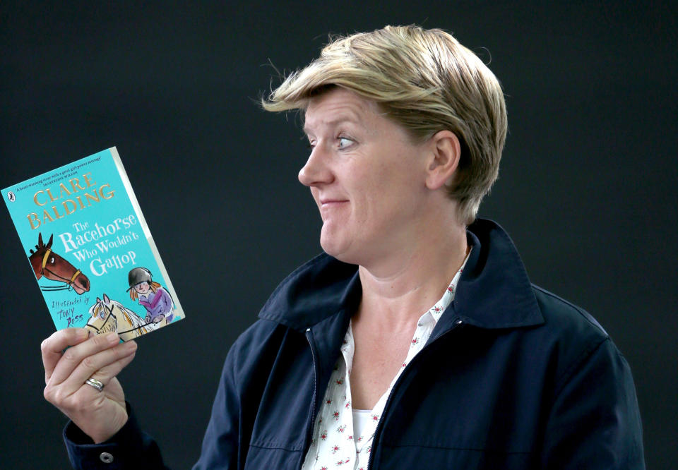 Broadcaster and author Clare Balding at the Edinburgh International Book Festival 2017 where she presented her debut book for children The Racehorse Who Wouldn't Gallop.