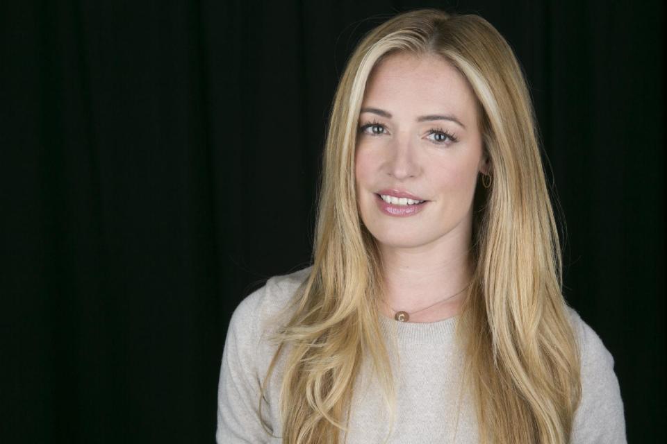 This April 2, 2014 photo shows English actress, singer and model Cat Deeley, host of the FOX Network series "So You Think You Can Dance," in New York. (Photo by Amy Sussman/Invision/AP)