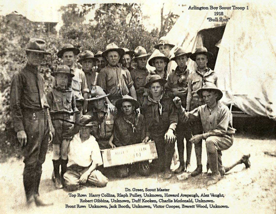 1918: Arlington Boy Scout Troop 1. Unknown