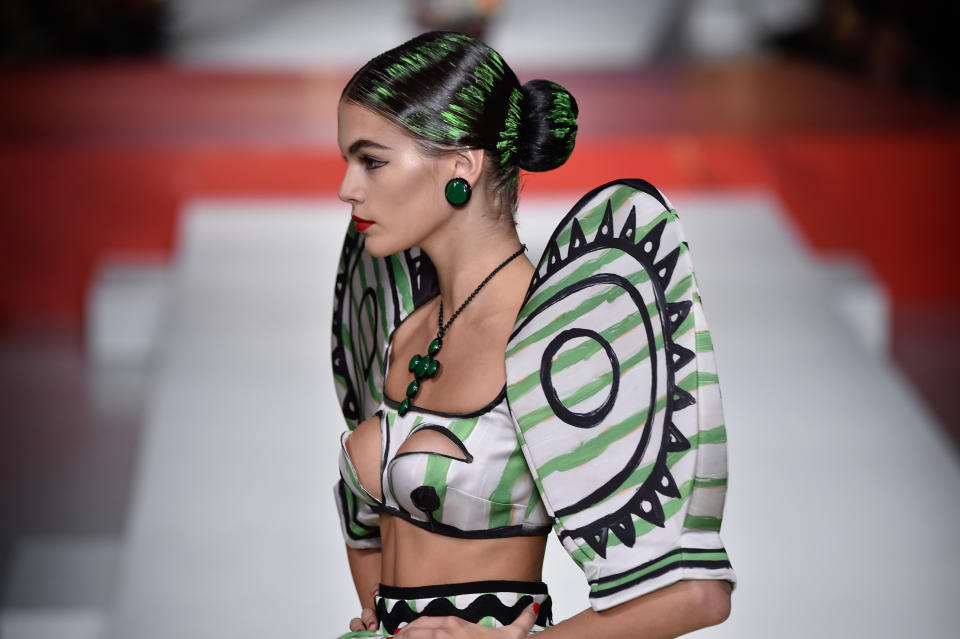 Kaia Gerber on the Moschino Milan Fashion Week 2020 catwalk