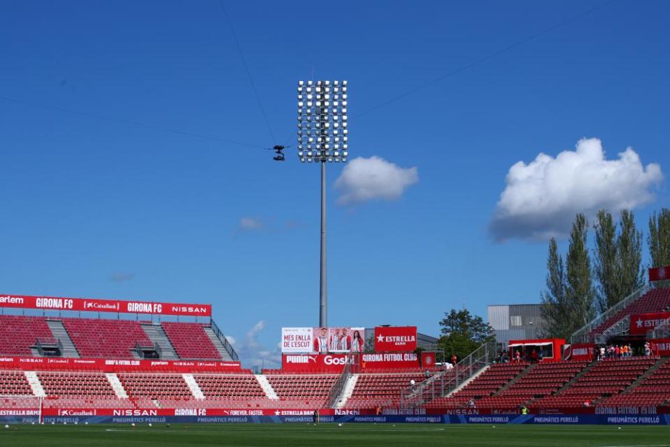 A view inside Girona's stadium Montilivi