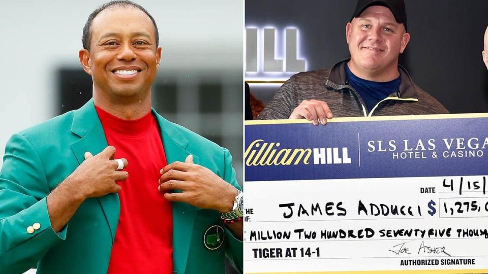 James Adducci won AU$1.65m betting on Tiger Woods to win the Masters. Pic: Getty