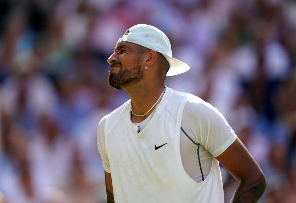 Nick Kyrgios was beaten in four sets (Adam Davy/PA) (PA Wire)