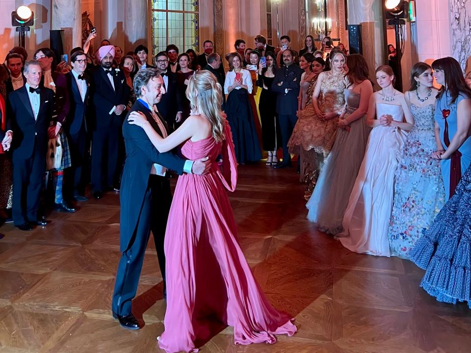 A father and daughter dance takes place.