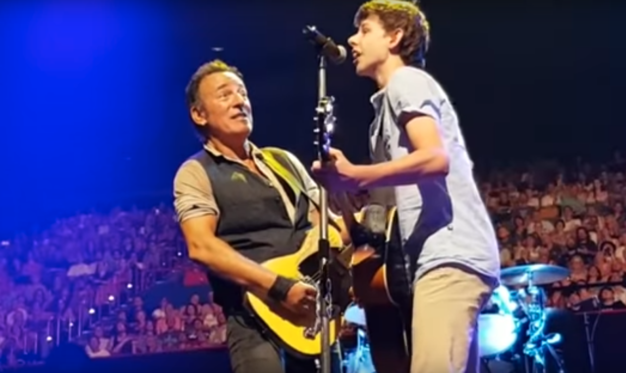 Bruce Springsteen performs with a fan who missed school to see his hero in concert: YouTube