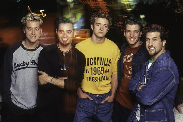 <p>Tim Roney/Getty Images</p> *NSYNC in Los Angeles in January 2000