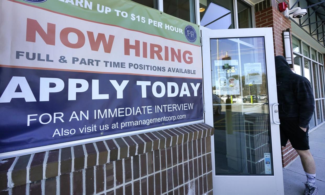 <span>High interest rates, decreased demand and technological developments are among the factors that have slowed hiring.</span><span>Photograph: Elise Amendola/AP</span>