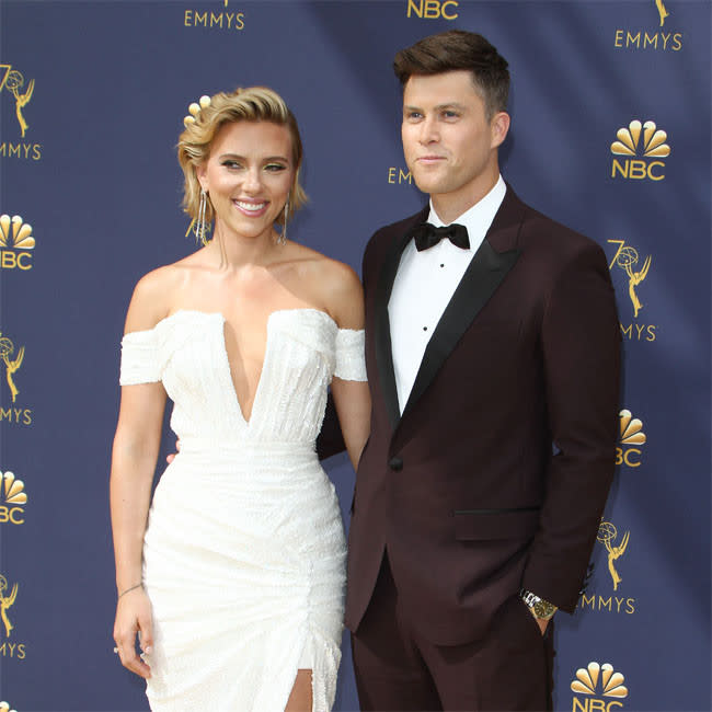 Scarlett Johansson and Colin Jost credit:Bang Showbiz