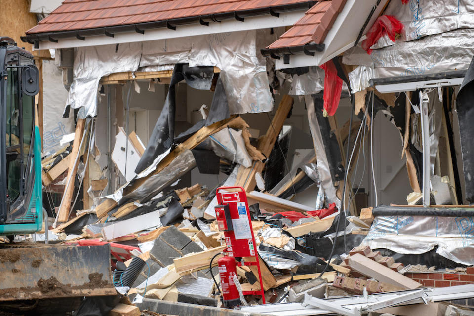 Five homes worth £800,000 each were damaged (Picture: SWNS)