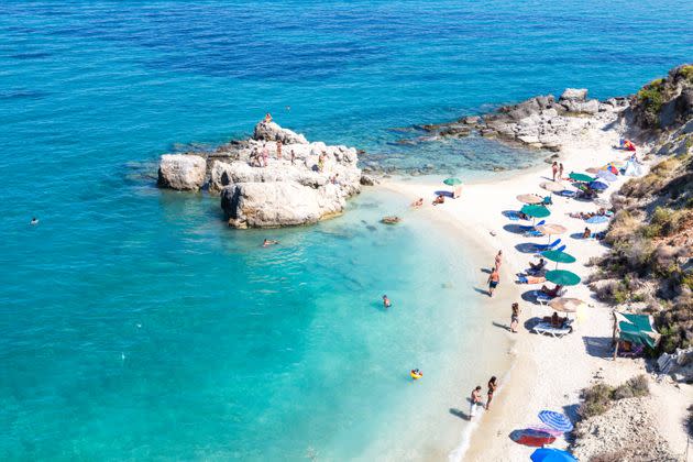 A beach in Zakynthos, Greece