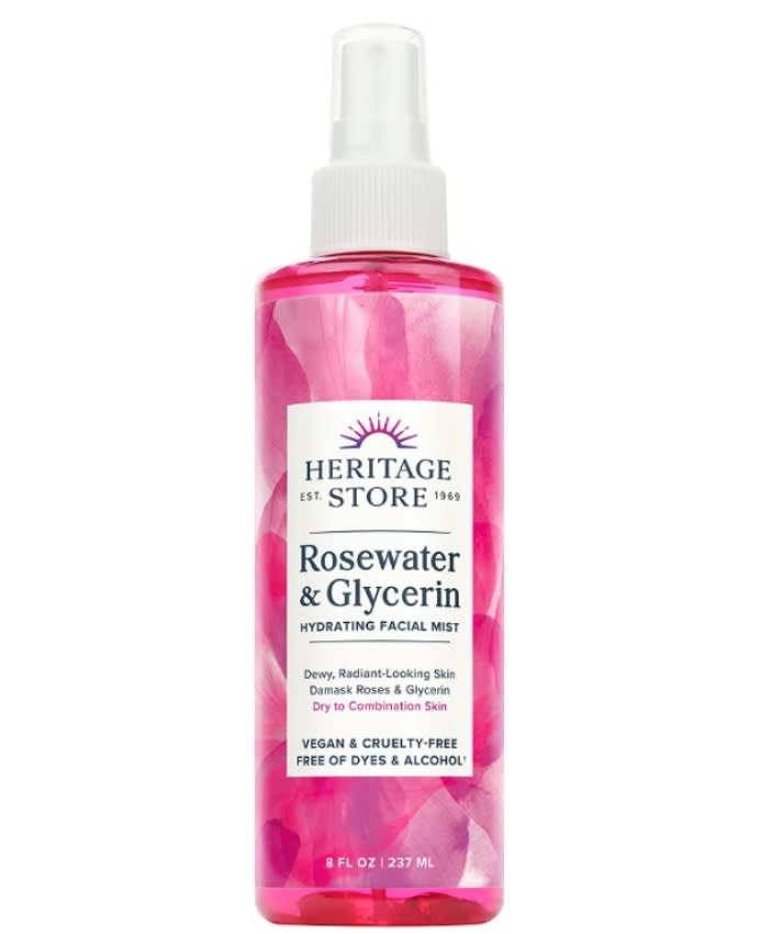 Heritage Store Rosewater & Glycerin Hydrating Facial Mist - Credit: Amazon.