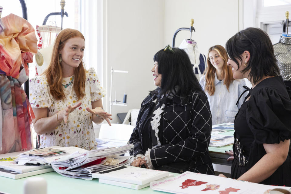 Anna Sui and Steff Yotka visiting design students at SCAD.<p>Photo: Courtesy of SCAD</p>