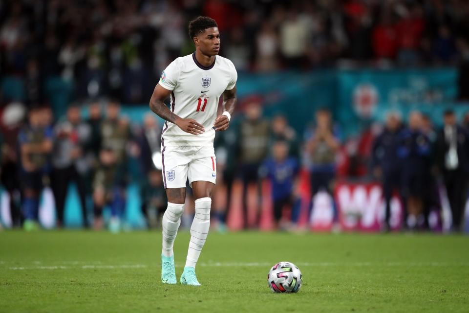 Marcus Rashford was a victim of racial abuse after missing a penalty against Italy (Nick Potts/PA) (PA Wire)