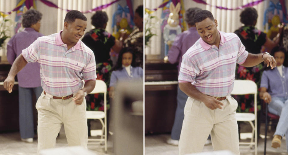 Alfonso Ribeiro performs the ‘Carlton dance’ in an episode of The Fresh Prince of Bel-Air in 1996. Source: Getty Images
