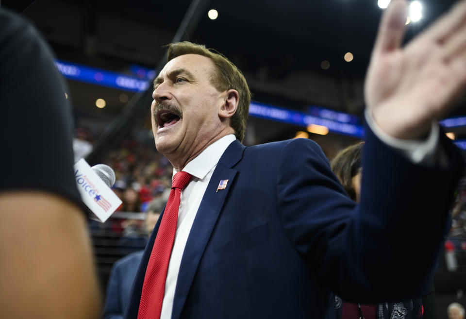 Mike Lindell, CEO of My Pillow, was reportedly given the boot from an event for Republican governors late Tuesday night.    (Photo: Stephen Maturen via Getty Images)