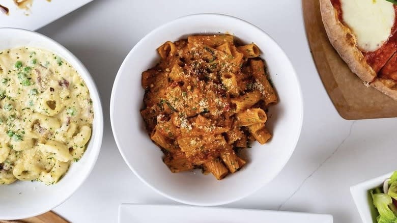 plates of Italian food 